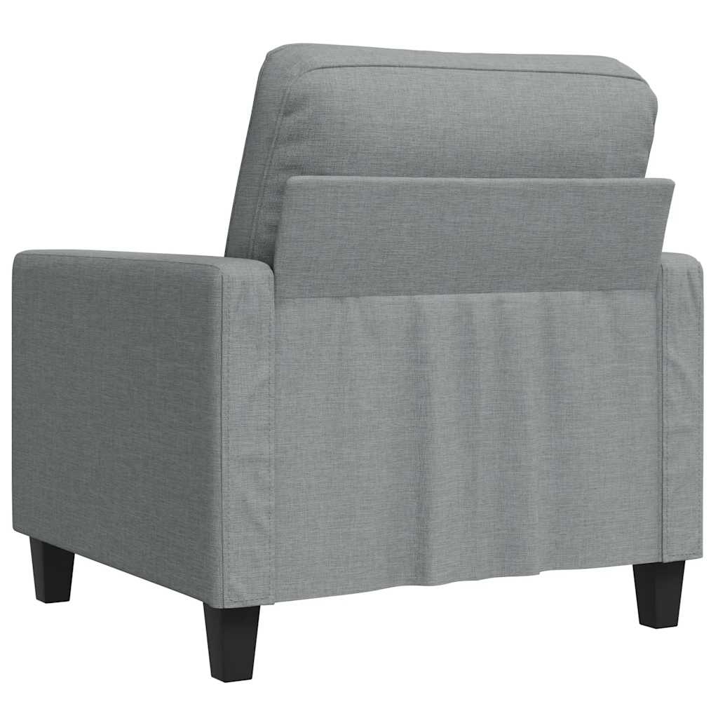 Poltrona Grigio Chiaro 60 cm in Tessuto | homemem39