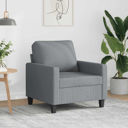 Poltrona Grigio Chiaro 60 cm in Tessuto | homemem39