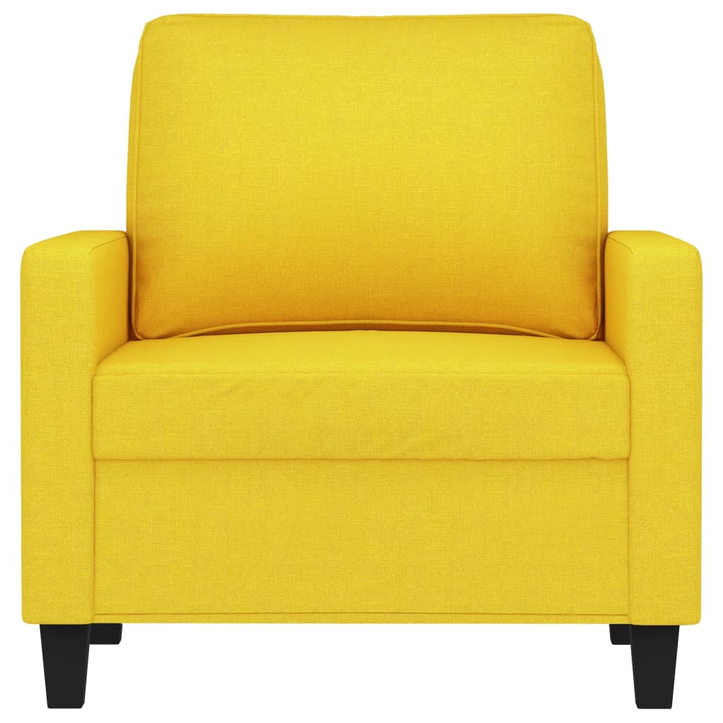 Poltrona Giallo Chiaro 60 cm in Tessuto - homemem39