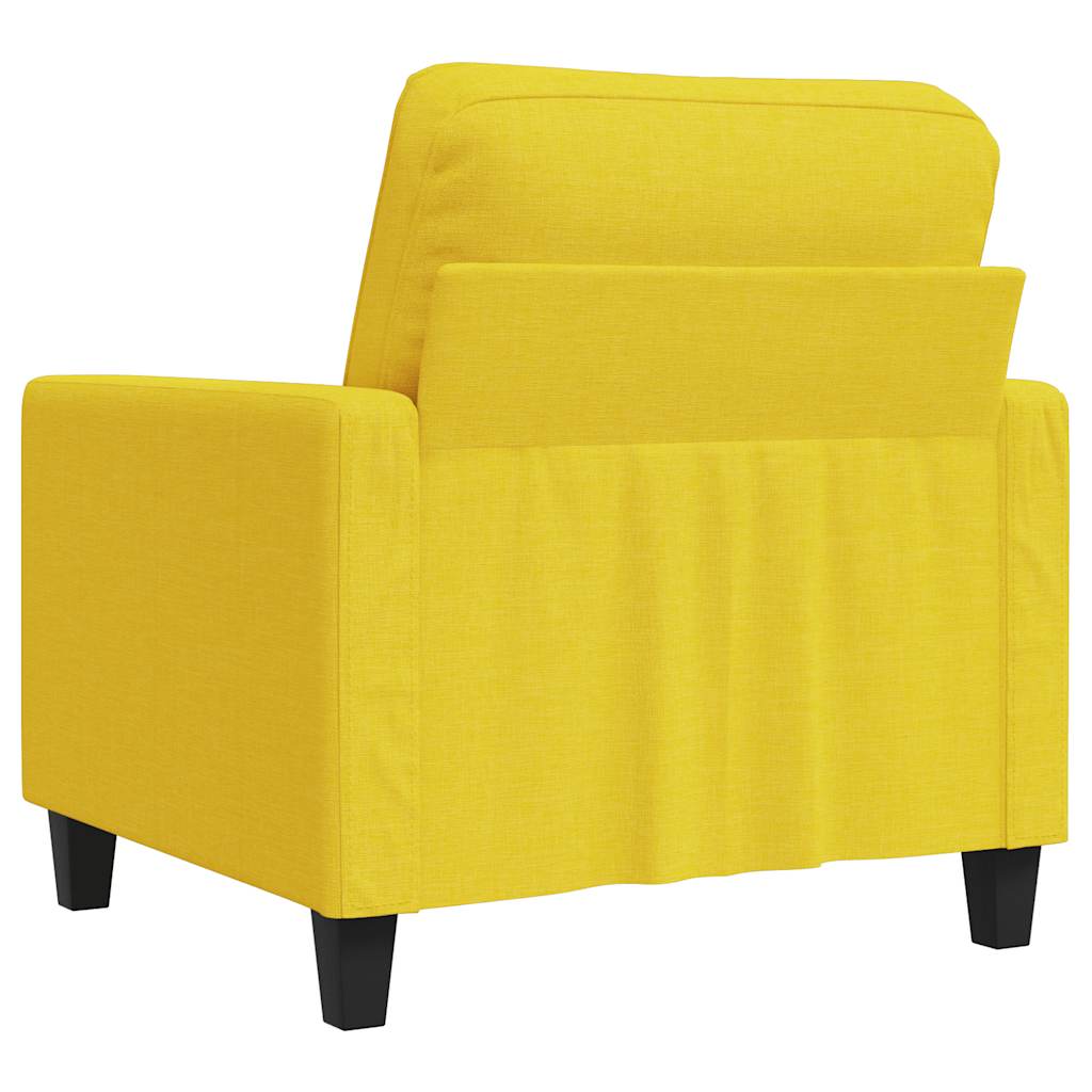Poltrona Giallo Chiaro 60 cm in Tessuto | homemem39