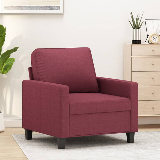 Poltrona Rosso Vino 60 cm in Tessuto - homemem39