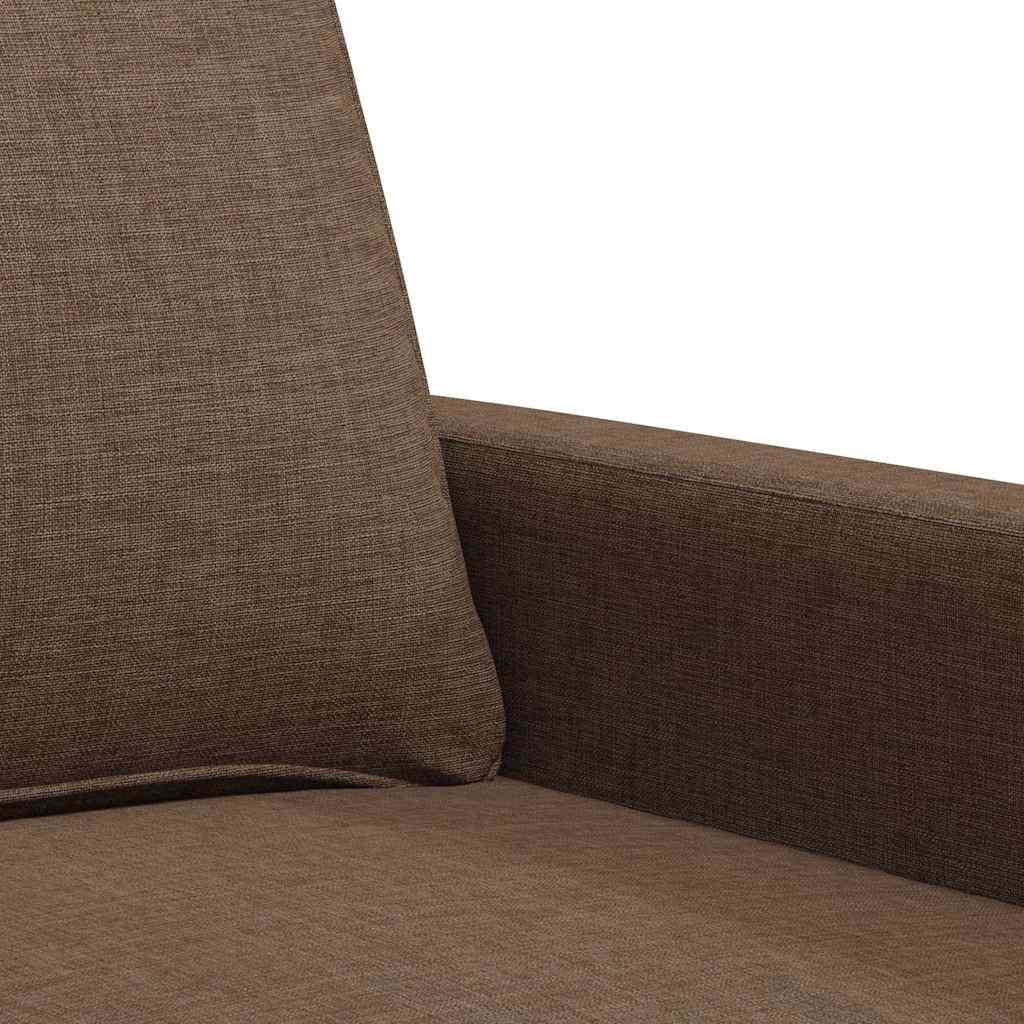 Divano a 2 Posti Marrone 120 cm in Tessuto | homemem39