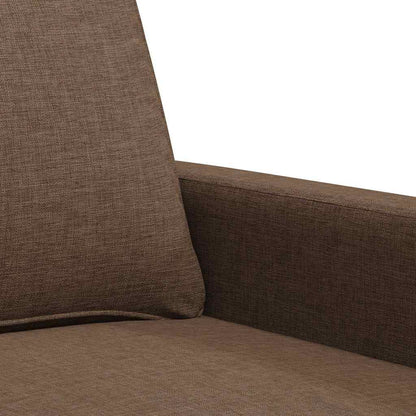 Divano a 2 Posti Marrone 120 cm in Tessuto | homemem39