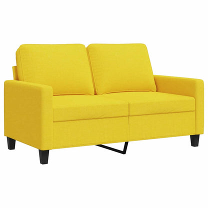 Divano a 2 Posti Giallo Chiaro 120 cm in Tessuto | homemem39