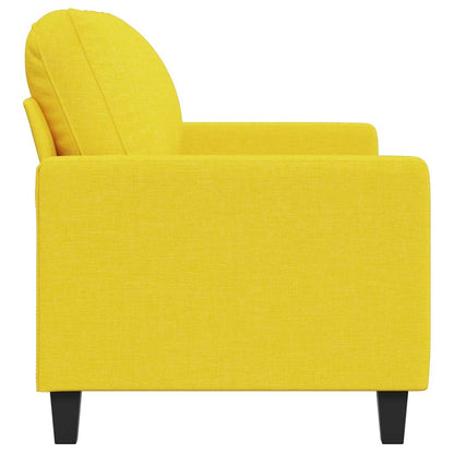 Divano a 2 Posti Giallo Chiaro 120 cm in Tessuto | homemem39