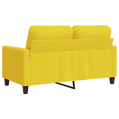 Divano a 2 Posti Giallo Chiaro 120 cm in Tessuto | homemem39