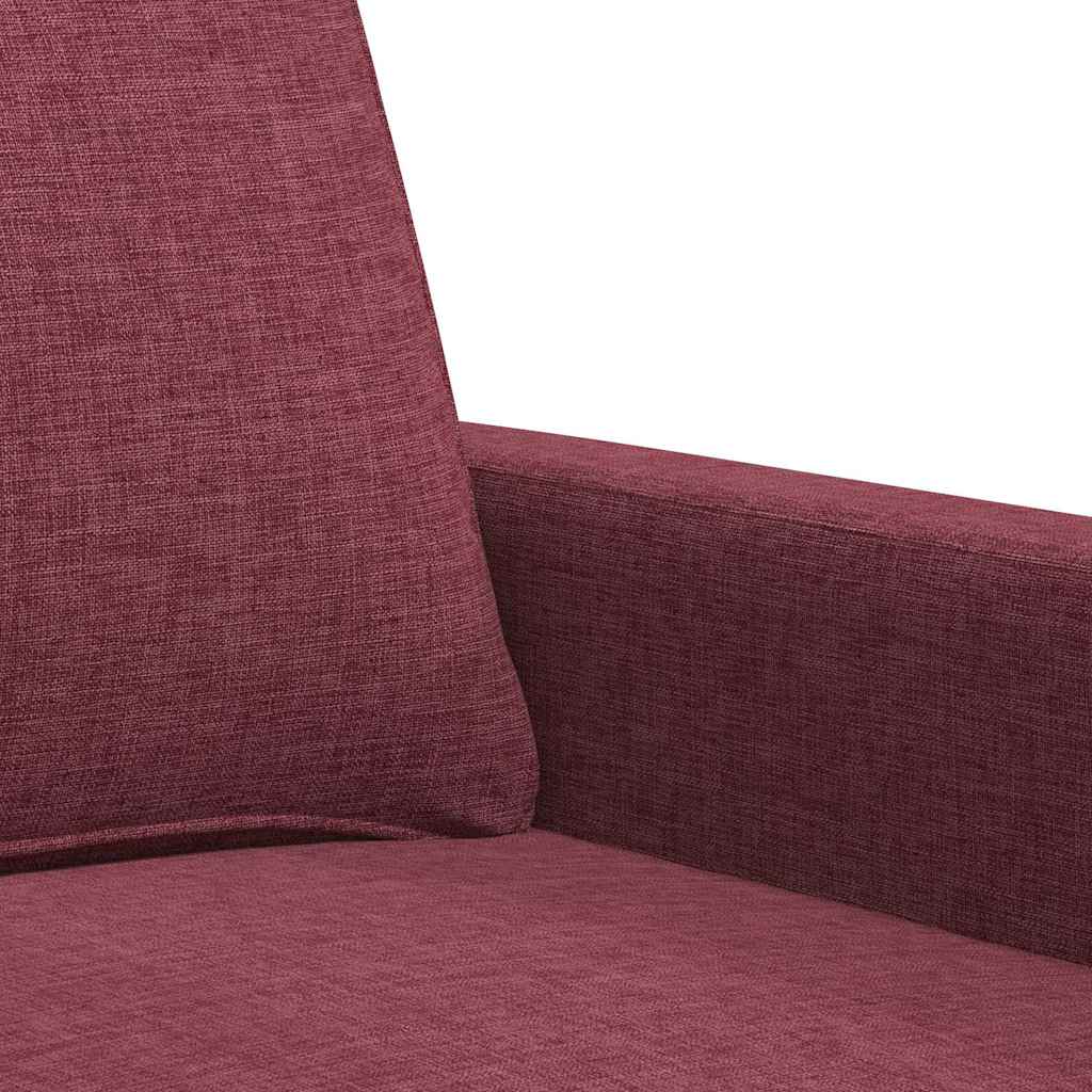 Divano a 2 Posti Rosso Vino 120 cm in Tessuto