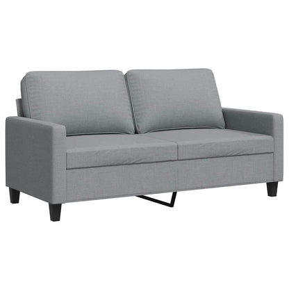 Divano a 2 Posti Grigio Chiaro 140 cm in Tessuto | homemem39