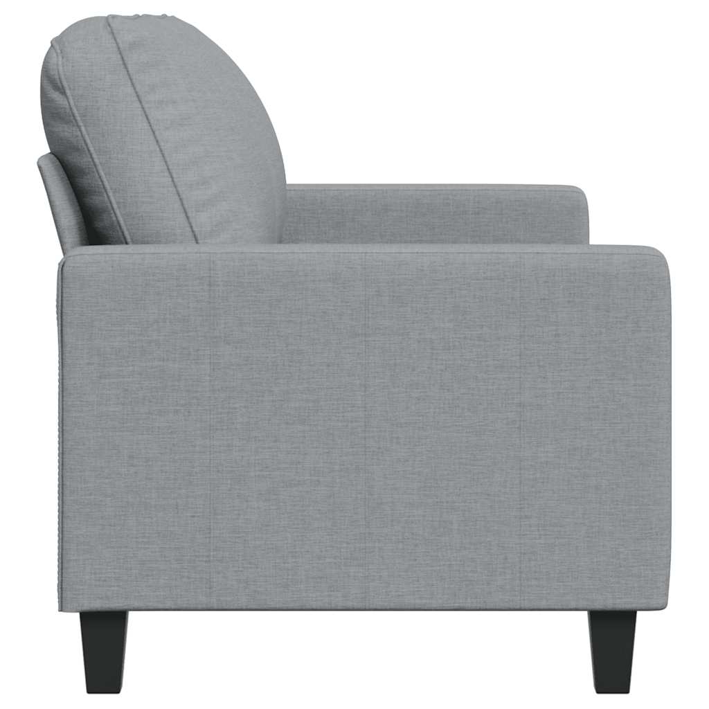Divano a 2 Posti Grigio Chiaro 140 cm in Tessuto | homemem39