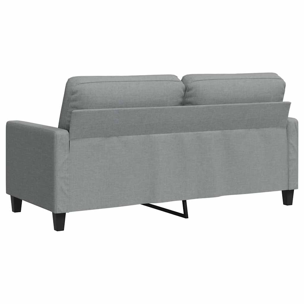 Divano a 2 Posti Grigio Chiaro 140 cm in Tessuto | homemem39