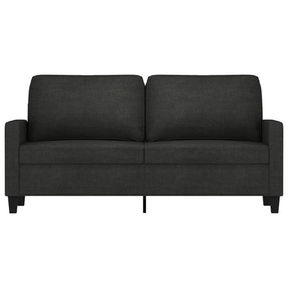 Divano a 2 Posti Nero 120 cm in Tessuto - homemem39
