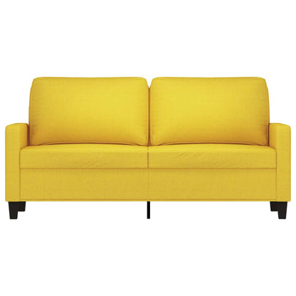 Divano a 2 Posti Giallo Chiaro 140 cm in Tessuto - homemem39