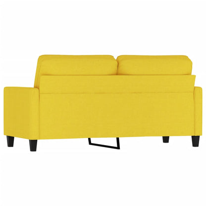 Divano a 2 Posti Giallo Chiaro 140 cm in Tessuto - homemem39