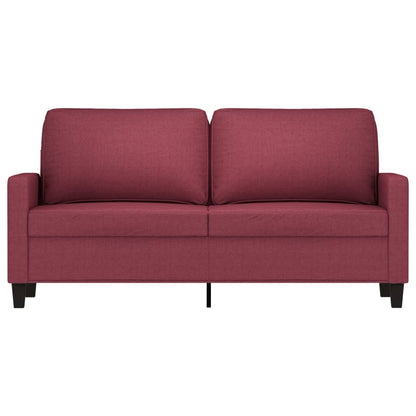 Divano a 2 Posti Rosso Vino 140 cm in Tessuto - homemem39