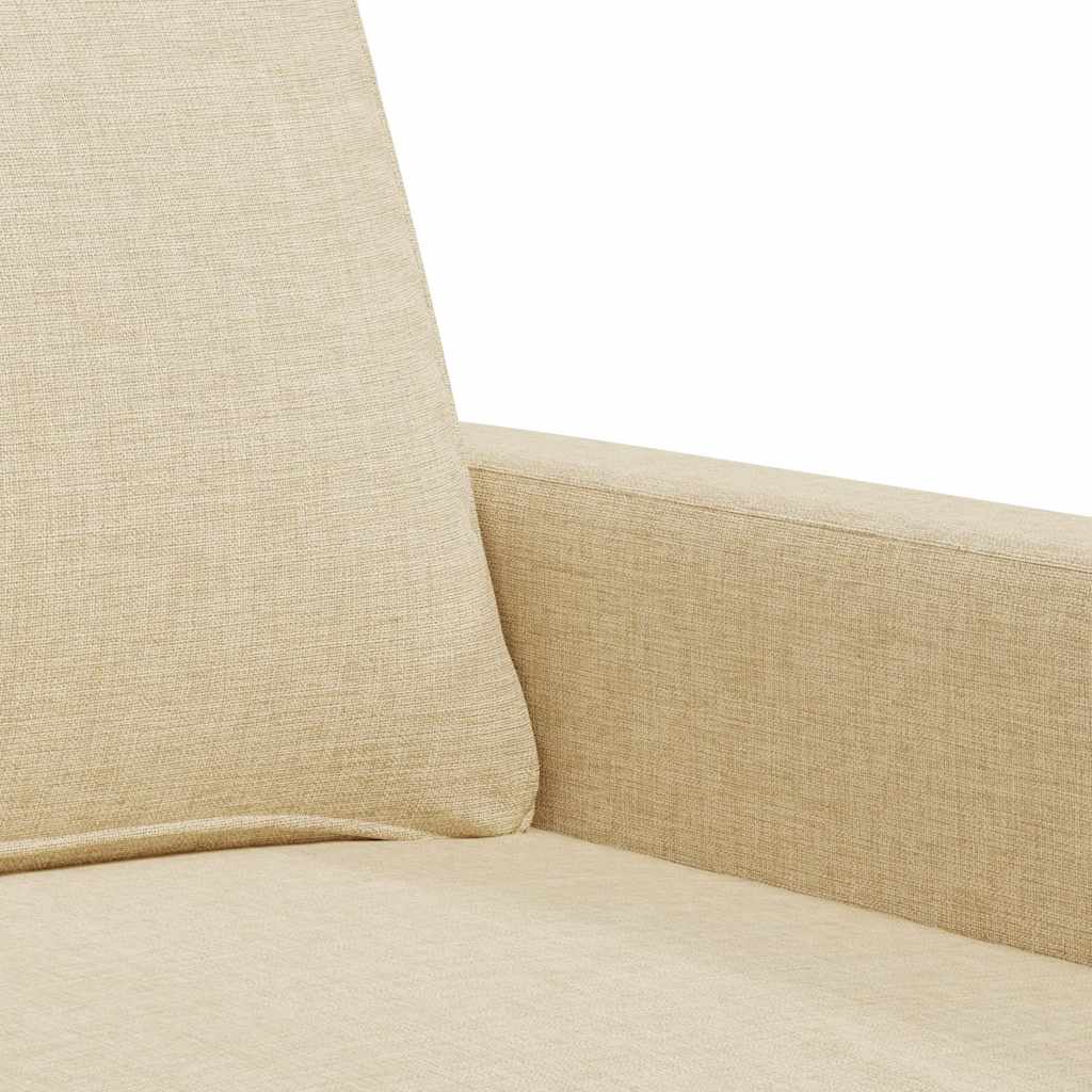 Divano a 3 Posti Crema 180 cm in Tessuto | homemem39
