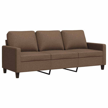 Divano a 3 Posti Marrone 180 cm in Tessuto | homemem39