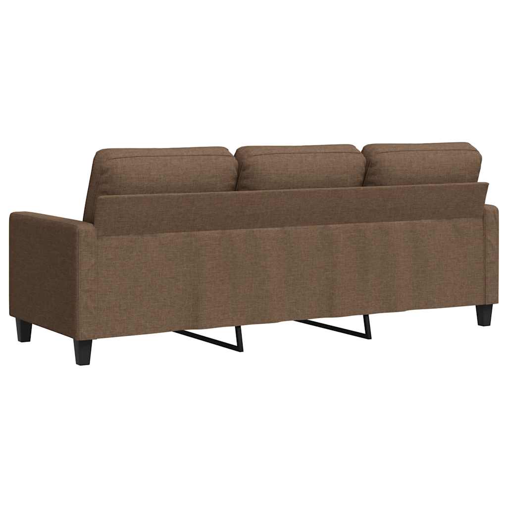 Divano a 3 Posti Marrone 180 cm in Tessuto | homemem39
