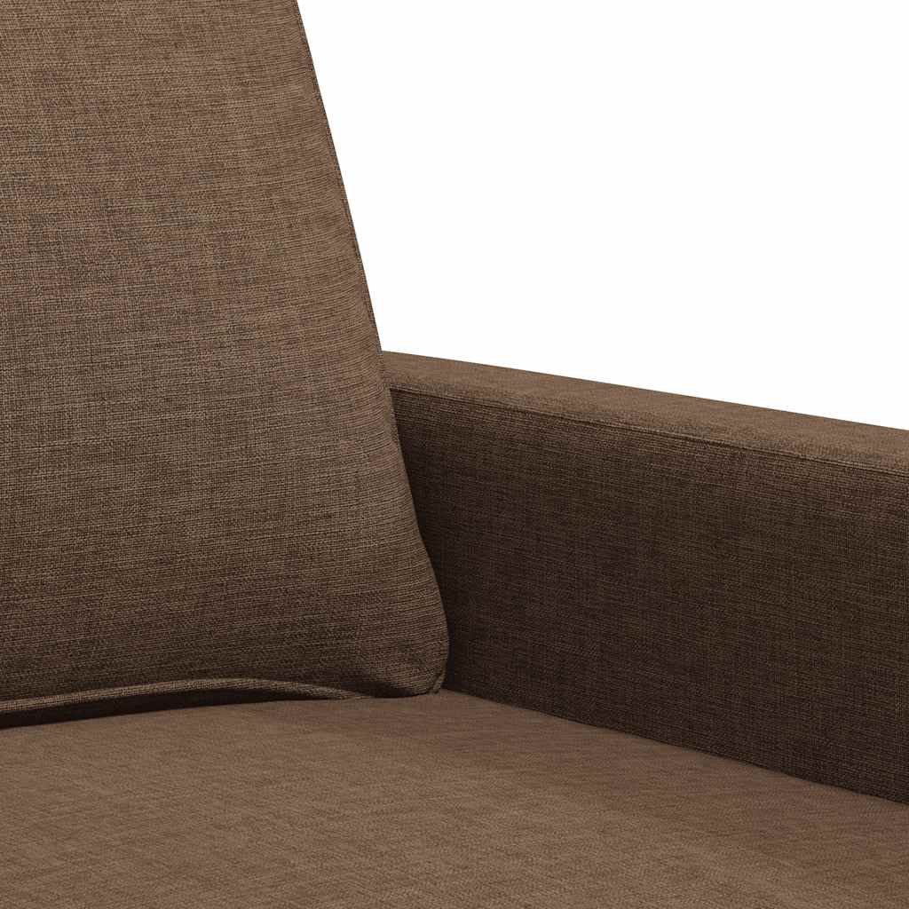 Divano a 3 Posti Marrone 180 cm in Tessuto | homemem39