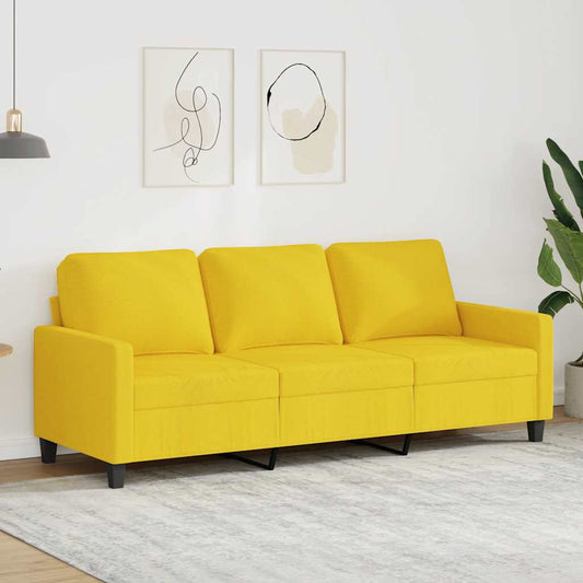 Light Yellow 3 Seater Sofa 180 cm in Fabric