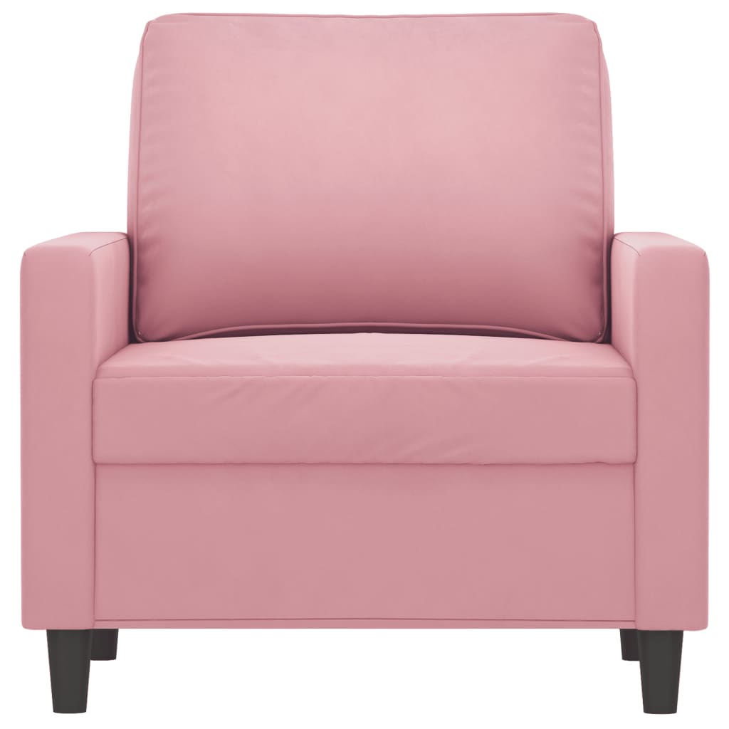 Poltrona Rosa 60 cm Velluto | homemem39