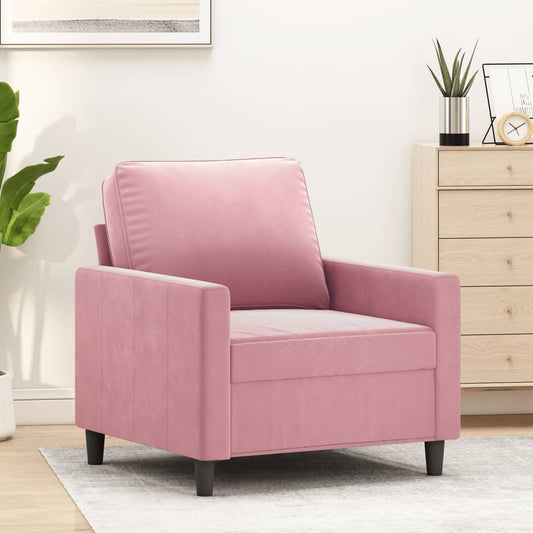 Poltrona Rosa 60 cm Velluto | homemem39