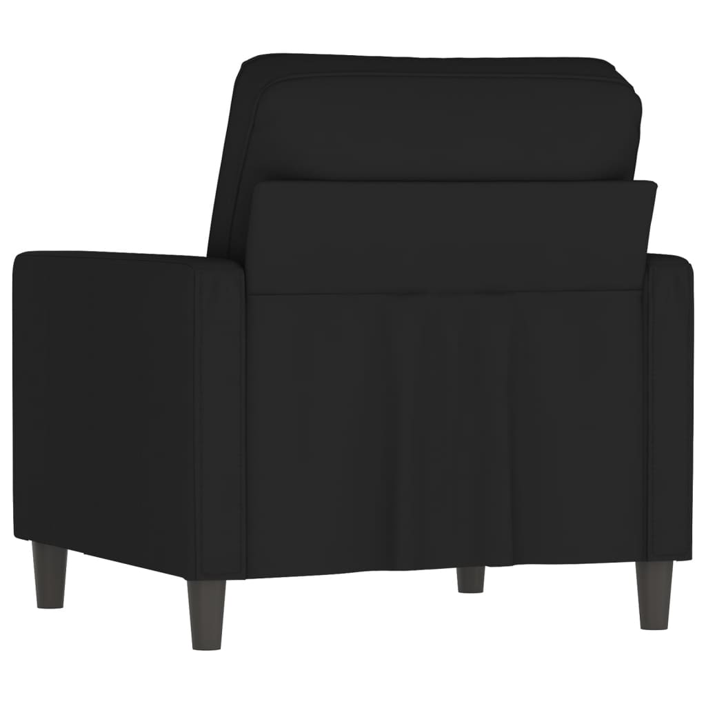 Poltrona Nero 60 cm Velluto - homemem39