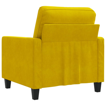 Poltrona Giallo 60 cm Velluto - homemem39