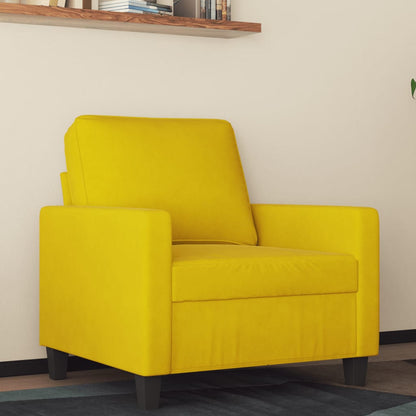 Poltrona Giallo 60 cm Velluto - homemem39