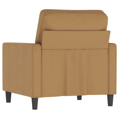 Poltrona Marrone 60 cm Velluto - homemem39