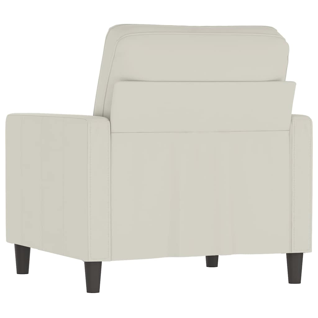 Poltrona Crema 60 cm Velluto | homemem39