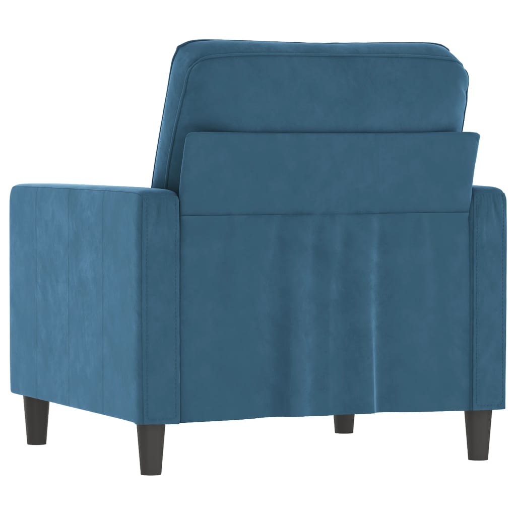 Poltrona Blu 60 cm Velluto - homemem39