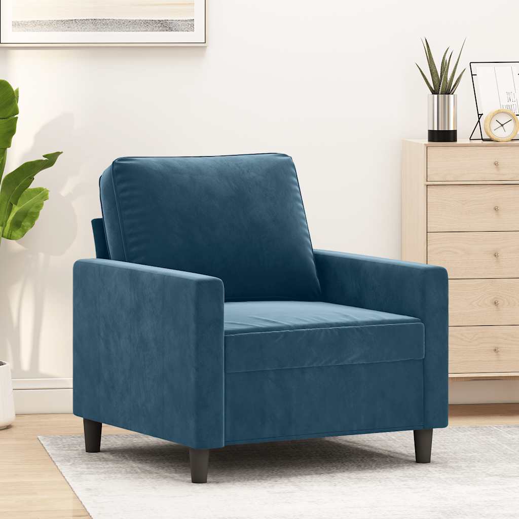Poltrona Blu 60 cm Velluto | homemem39