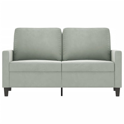 Divano a 2 Posti Grigio Chiaro 120 cm in Velluto | homemem39