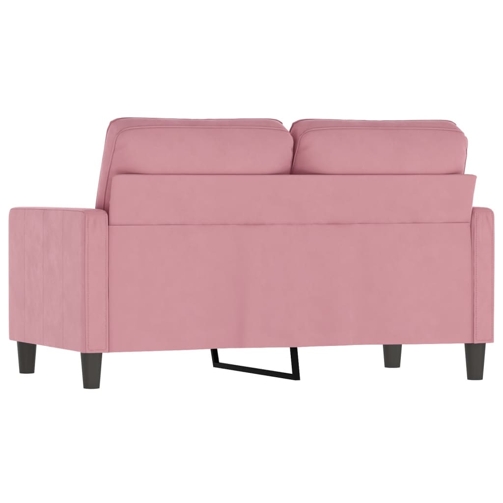 Divano a 2 Posti Rosa 120 cm in Velluto | homemem39