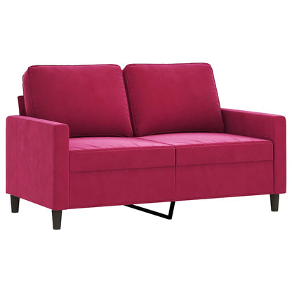 Divano a 2 Posti Rosso Vino 120 cm