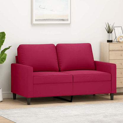 Divano a 2 Posti Rosso Vino 120 cm in Velluto | homemem39