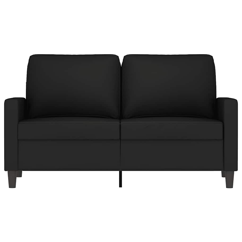 Divano a 2 Posti Nero 120 cm in Velluto | homemem39