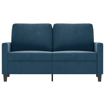 Divano a 2 Posti Blu 120 cm in Velluto | homemem39
