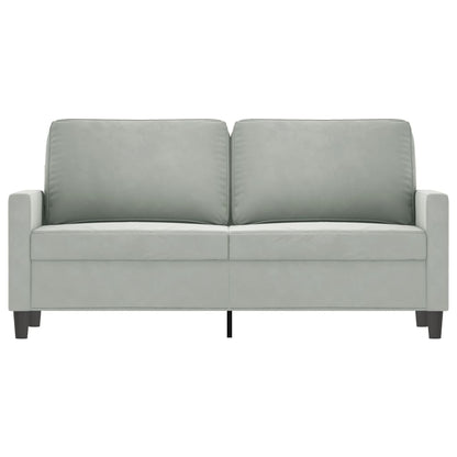 Divano a 2 Posti Grigio Chiaro 140 cm in Velluto - homemem39