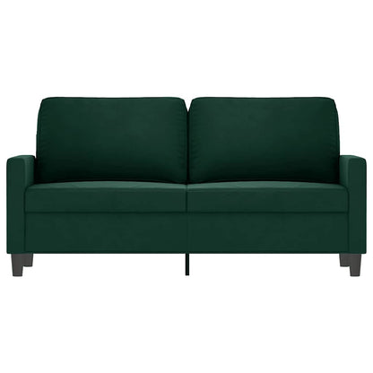 Divano a 2 Posti Verde Scuro 140 cm in Velluto | homemem39