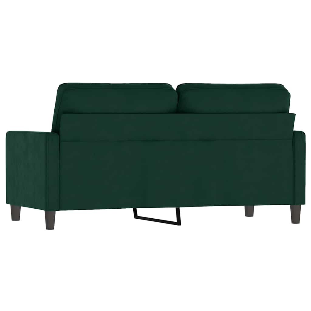 Divano a 2 Posti Verde Scuro 140 cm in Velluto | homemem39