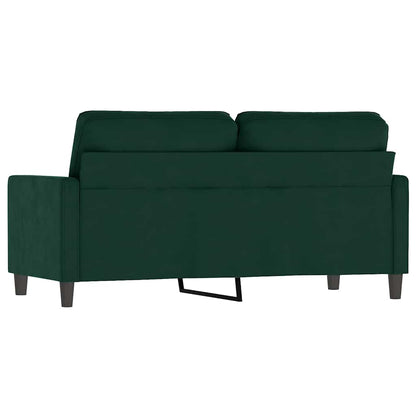 Divano a 2 Posti Verde Scuro 140 cm in Velluto | homemem39