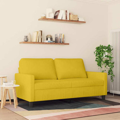 Divano a 2 Posti giallo 140 cm in Velluto | homemem39