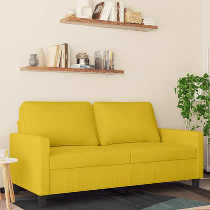 Divano a 2 Posti giallo 140 cm in Velluto | homemem39