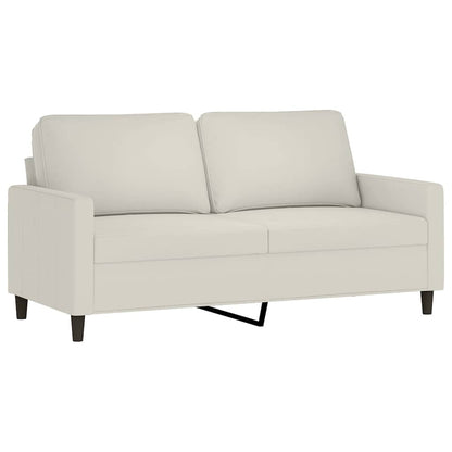 Divano a 2 Posti crema 140 cm in Velluto | homemem39