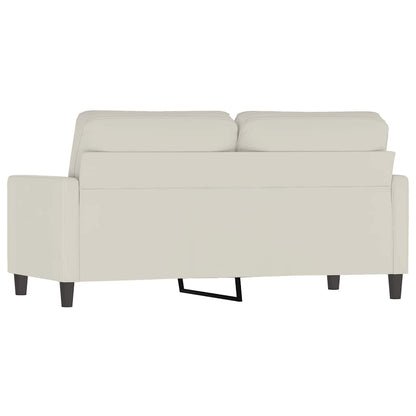 Divano a 2 Posti crema 140 cm in Velluto | homemem39
