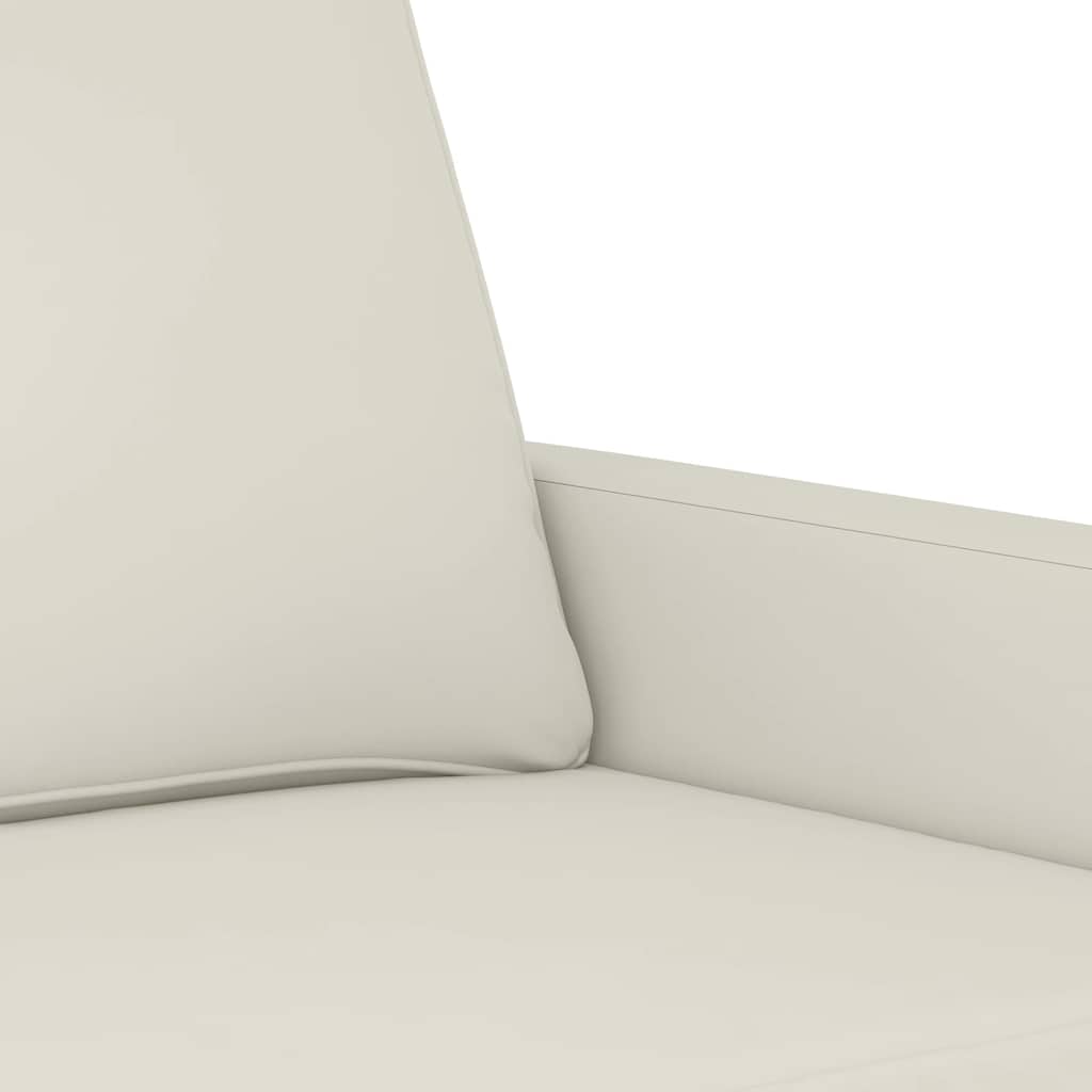 Divano a 2 Posti crema 140 cm in Velluto | homemem39