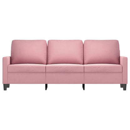 Divano a 3 Posti rosa 180 cm in Velluto | homemem39