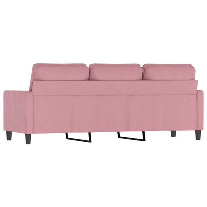 Divano a 3 Posti rosa 180 cm in Velluto | homemem39