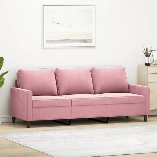 Divano a 3 Posti rosa 180 cm in Velluto | homemem39